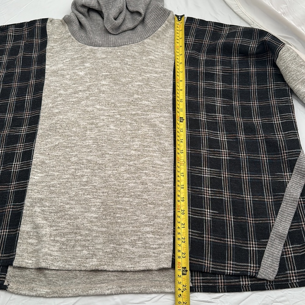 Thml Multicolor Boho Turtleneck Oversized Top - image 7